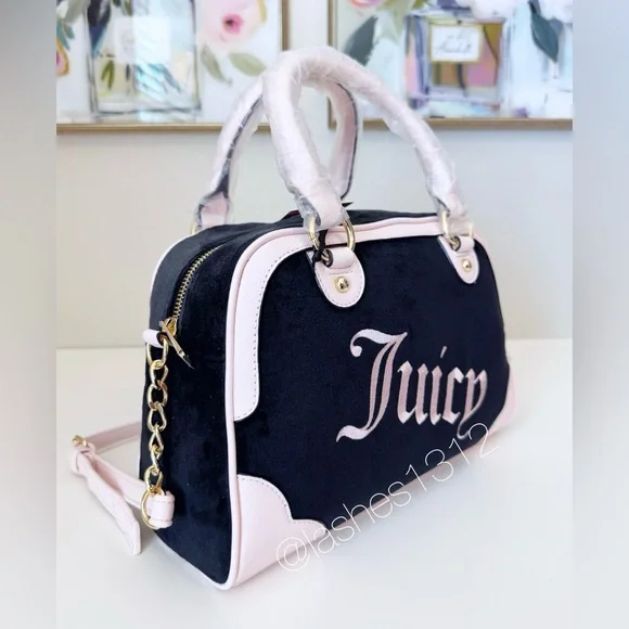 Juicy Couture Black and Pink Satchel - Picture 4 of 8